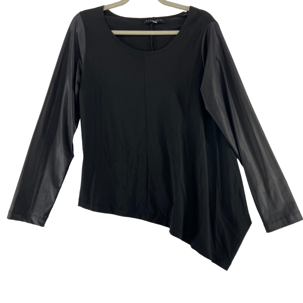 Bryn Walker Black Asymmetric Top Sz Small